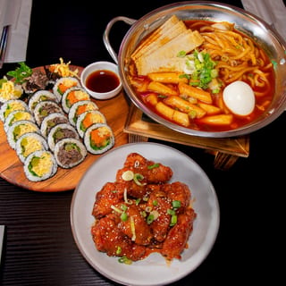 Udon-Bokki + KIMBOP Combo + Bone In Wings