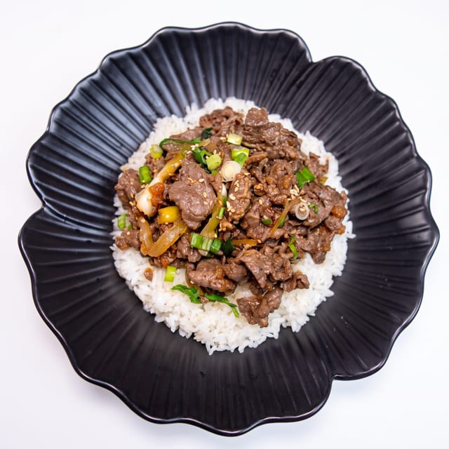 Meat Lover's Rice Plate.