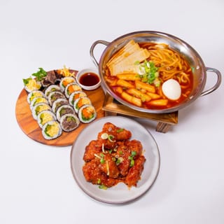 Udon-Bokki + KIMBOP Combo + Bone In Wings